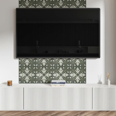 Square wall panel Plant pattern on tiles