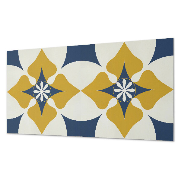 Square tv wall panel Floral pattern with symmetry