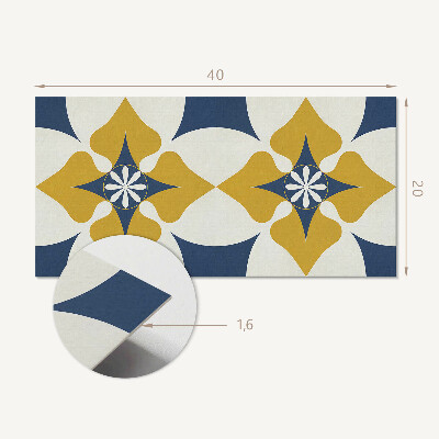 Square tv wall panel Floral pattern with symmetry