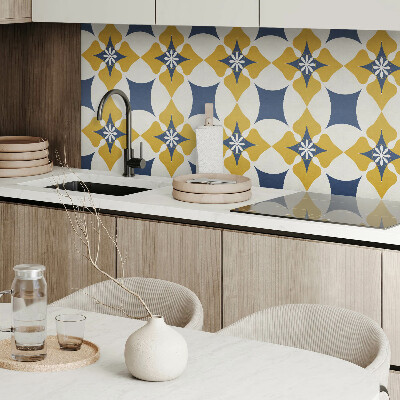 Square tv wall panel Floral pattern with symmetry