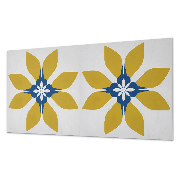 Square wall panel Floral pattern with leaves