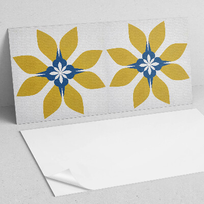 Square wall panel Floral pattern with leaves