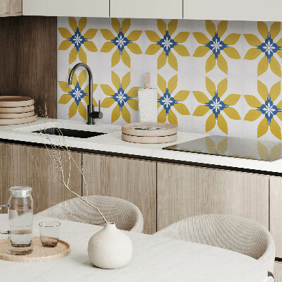 Square wall panel Floral pattern with leaves