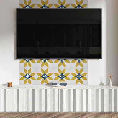 Square wall panel Floral pattern with leaves