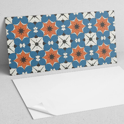 Square tv wall panel Floral pattern on the background