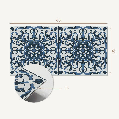 Pvc wall panel Floral pattern with ornaments