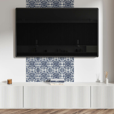 Square tv wall panel Floral pattern with leaves
