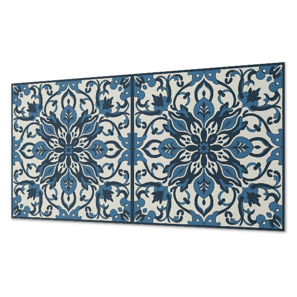 Square wall panel Floral pattern with leaves