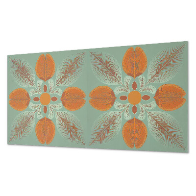 Square tv wall panel Floral pattern with leaves