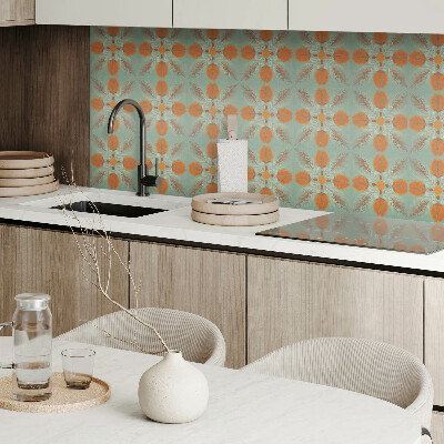 Square tv wall panel Floral pattern with leaves