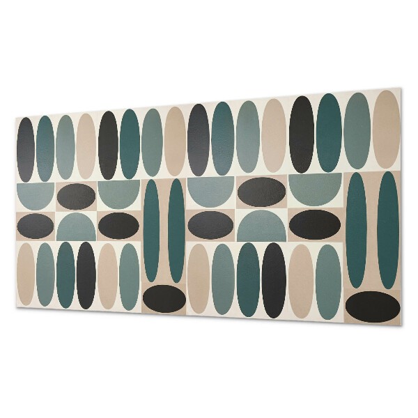 Square wall panel Pattern of oval shapes