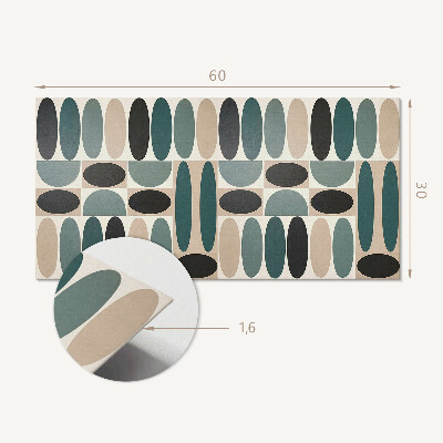 Square wall panel Pattern of oval shapes