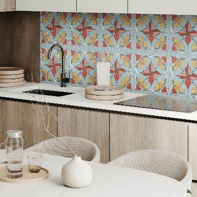 Pvc wall panel Floral pattern with details