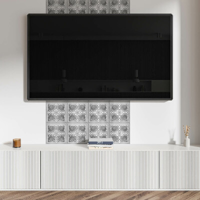 Square wall panel Pattern with ornaments in symmetry