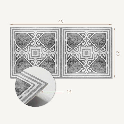 Square wall panel Pattern with ornaments in symmetry