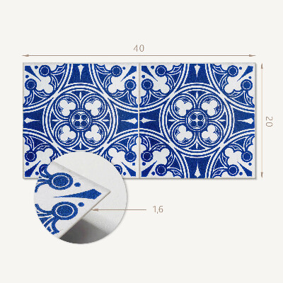 Square wall panel Pattern with geometric motifs