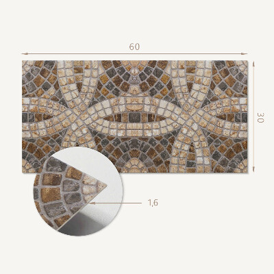 Square tv wall panel Mosaic pattern in the weave
