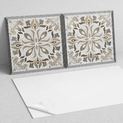 Square tv wall panel Floral pattern with symmetry