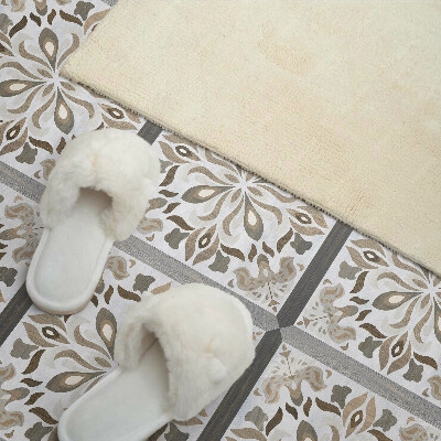Square tv wall panel Floral pattern with symmetry