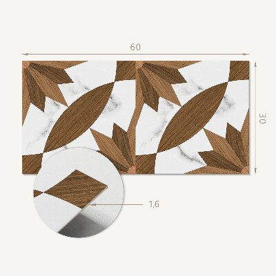 Pvc wall panel Geometric pattern with wood