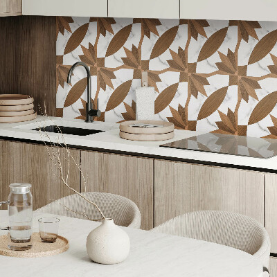 Pvc wall panel Geometric pattern with wood