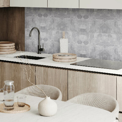 Square wall panel Hexagonal pattern in mosaic