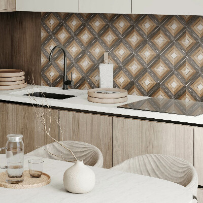 Square wall panel Geometric diamond pattern