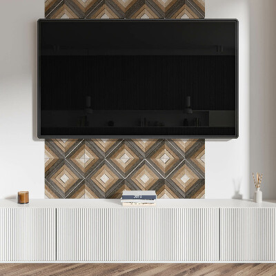 Square wall panel Geometric diamond pattern