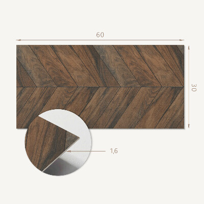 Square tv wall panel Herringbone board pattern