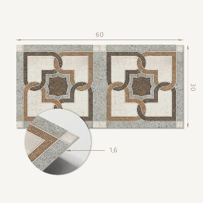 Square tv wall panel Geometric tile pattern