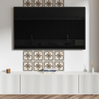 Square tv wall panel Geometric tile pattern