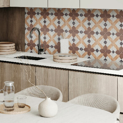 Square tv wall panel Geometric pattern with motif