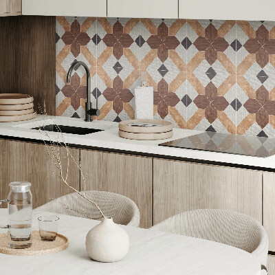 Square tv wall panel Geometric pattern with motif
