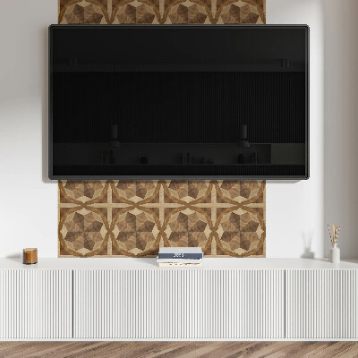 Square tv wall panel Multi-layered geometric pattern