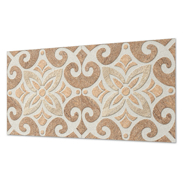 Square wall panel Floral pattern with ornaments