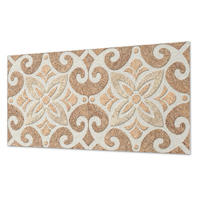 Square wall panel Floral pattern with ornaments