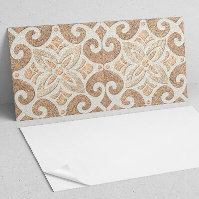 Square wall panel Floral pattern with ornaments