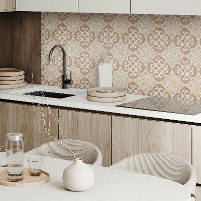 Square wall panel Floral pattern with ornaments