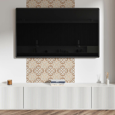 Square wall panel Floral pattern with ornaments