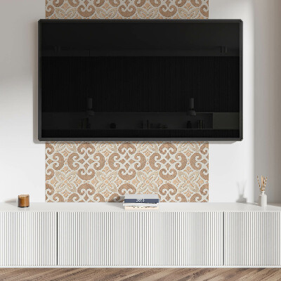 Square wall panel Floral pattern with ornaments