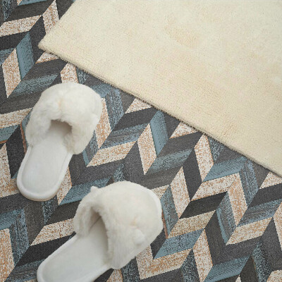 Square wall panel Zigzag pattern with wood