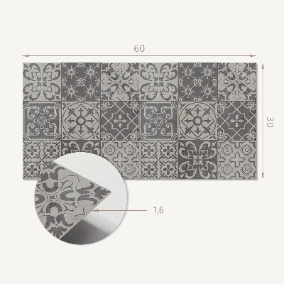 Square tv wall panel 3x3 tile patterns
