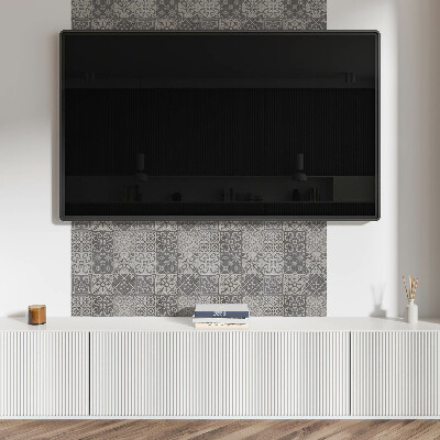 Square tv wall panel 3x3 tile patterns