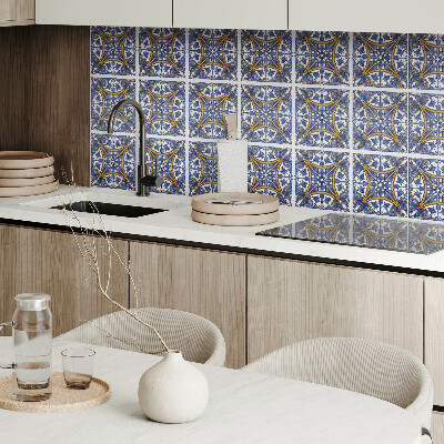 Square tv wall panel Plant pattern with ornaments