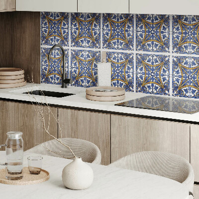 Square tv wall panel Plant pattern with ornaments