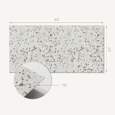Square tv wall panel Pattern with small stones