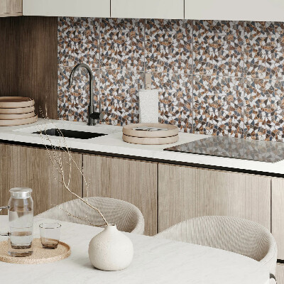 Square wall panel Mosaic with different shapes