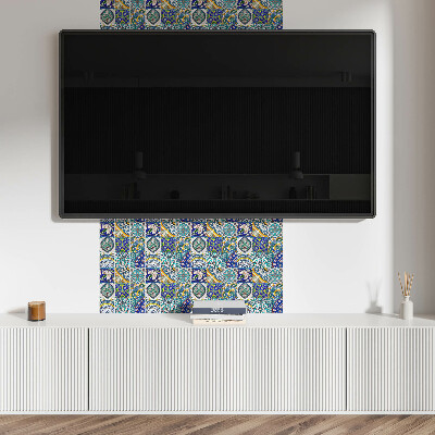 Square tv wall panel Ceramic patterns in mosaic