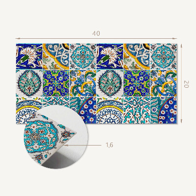 Square tv wall panel Ceramic patterns in mosaic