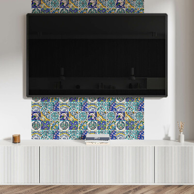 Square tv wall panel Ceramic patterns in mosaic